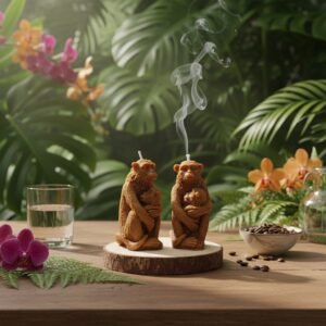 Monkey Statue Candle