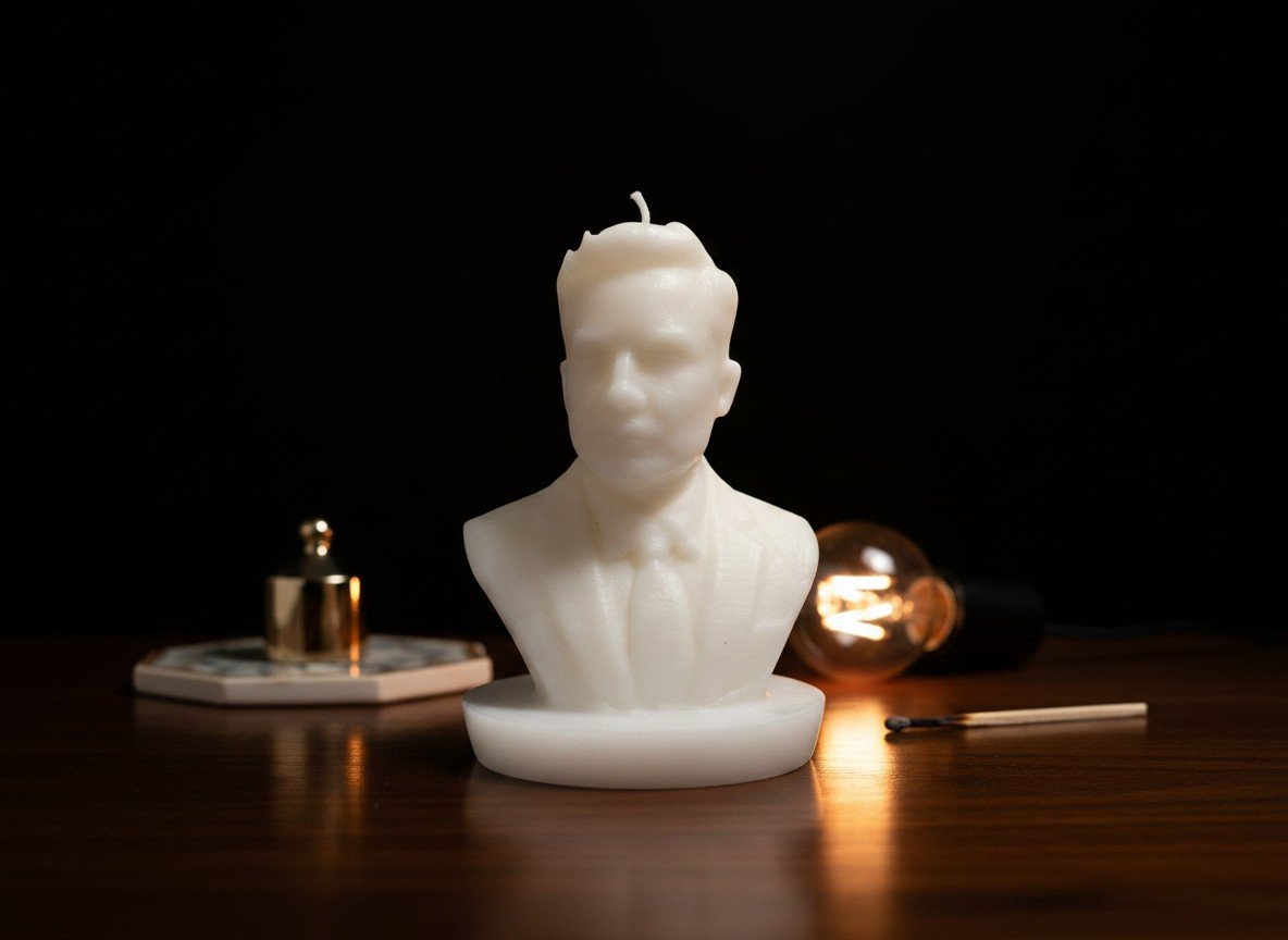 Elon Musk Bust Candle - Image 3